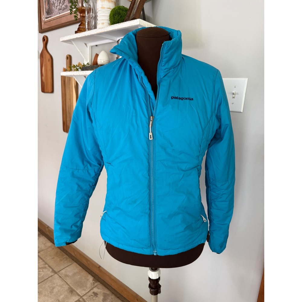 Patagonia Nano‎ Puff Womens XS Blue Insulated Full Zip Puffer Coat colorful